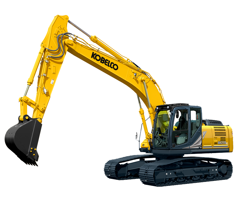 Kobelco SK210LC-11 excavator on a white background