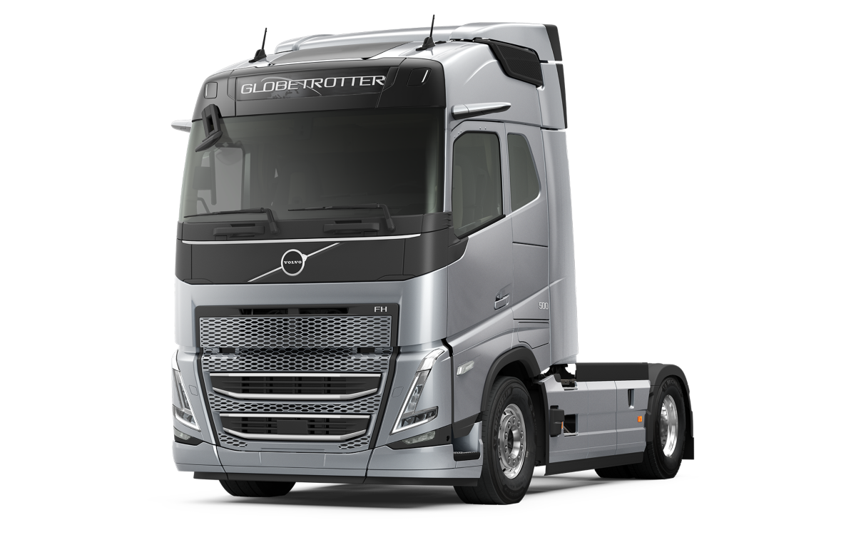 Volvo FH commercial truck on a white background